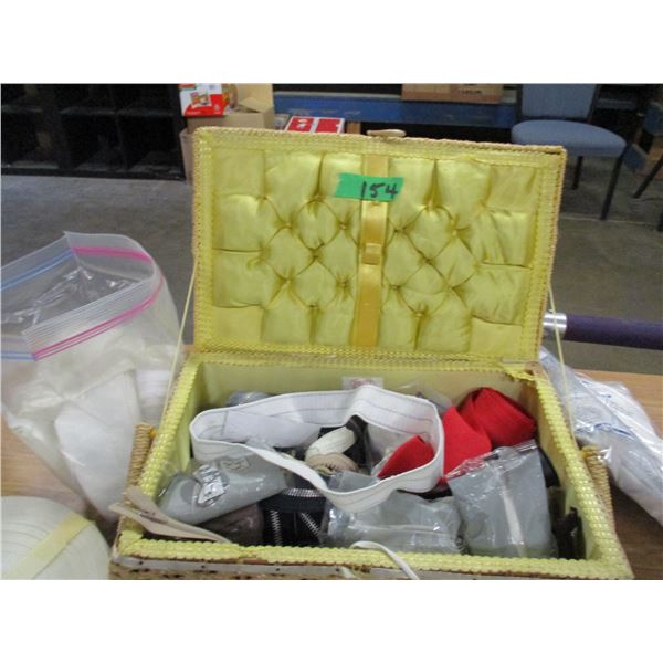 ESTATE:  SEWING BOX C/W SUPPLIES