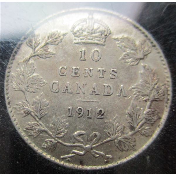 1912 AU CANADA KING GEORGE V SILVER DIME