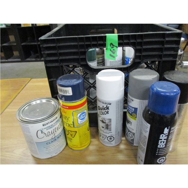 ESTATE:  TOTE C/W ASSORTED PAINTS