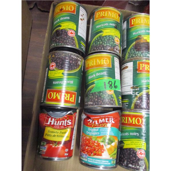 FREIGHT DAMAGE (AS IS):  FLAT C/W BLACK BEANS, TOMATOES, ETC