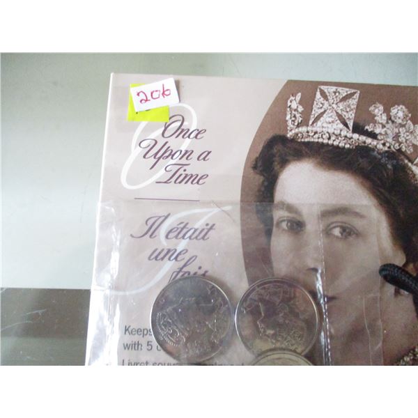 BOOKLET OF FIVE COINS MINT - QUEEN ELIZABETH II