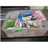 Image 1 : PLASTIC BIN C/W OFFICE SUPPLIES, ETC