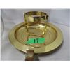Image 2 : ESTATE:  GLASS DECANTER & BRASS ORNAMENT