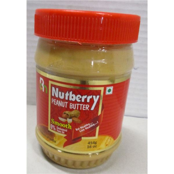 FREIGHT DAMAGE (AS IS):  NUTBERRY PEANUT BUTTER (NO ADDED SUGAR) (454G) - JAR