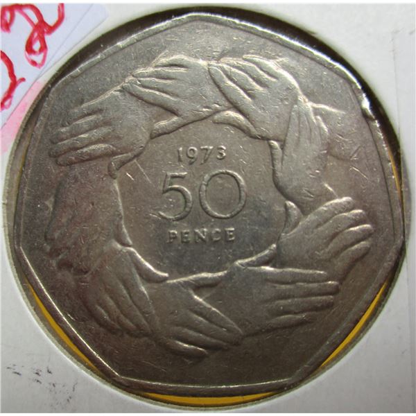 1973 50 PENCE COIN