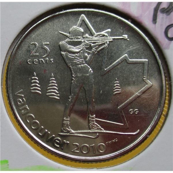 2010 PROOF CAMEO TRAP SHOOTING CANADA QUARTER