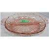 Image 1 : COLLECTABLE:  PINK DEPRESSION GLASS STYLE DIVIDED DISH