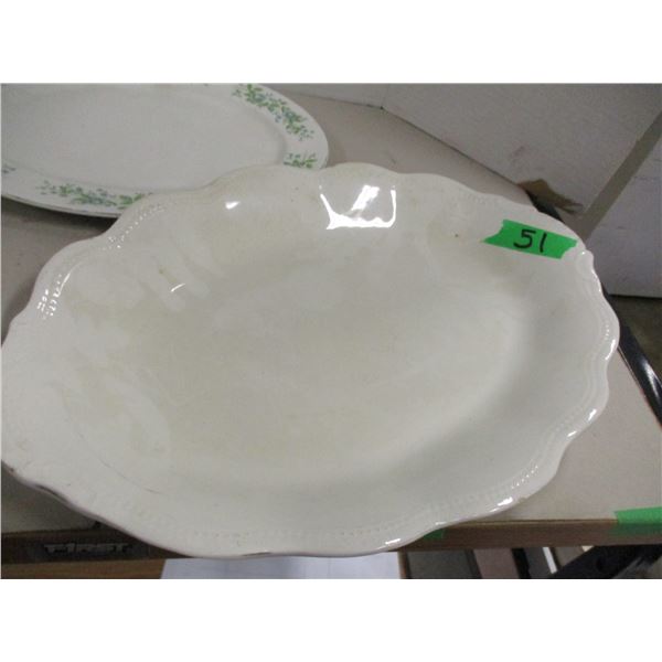 COLLECTABLE:  2 PLATTERS (SNOW WHITE - JOHNSON BROS) & 1 DISH