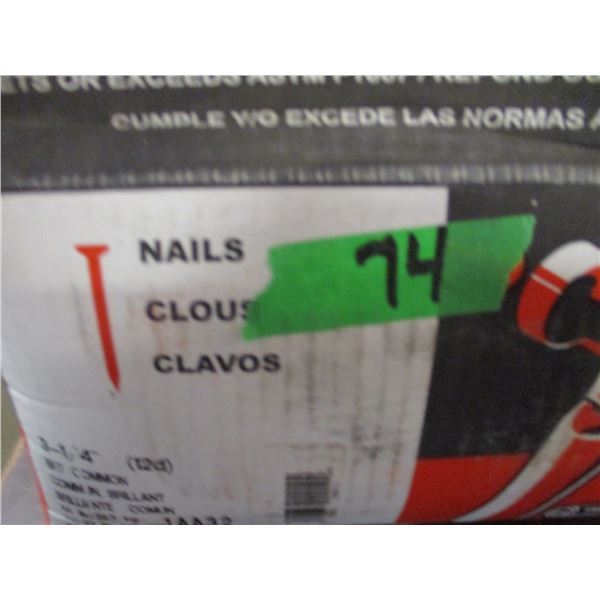3 1/4" COMMON NAILS (APPROX. 50 LBS) - BOX