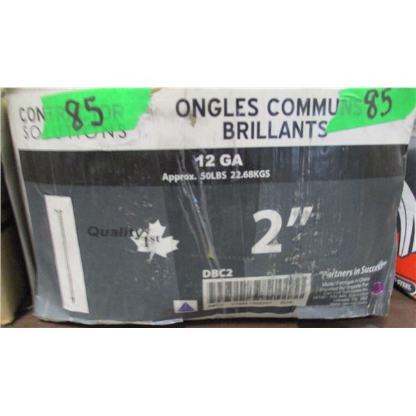 2" COMMON NAILS (APPROX. 50 LBS) - BOX