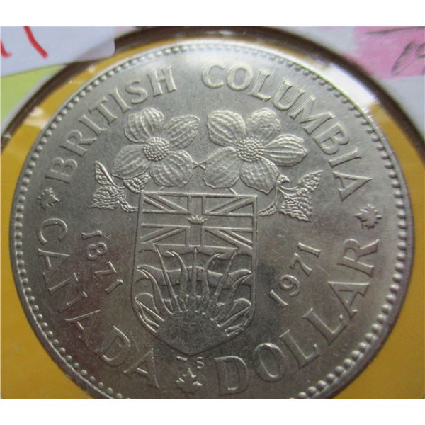 1871 - 1971 BRITISH COLUMBIA DOLLAR