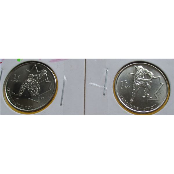 2010 PROOF OLYMPIC CANADA QUARTERS (HOCKEY)