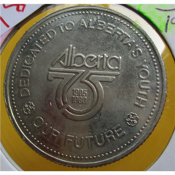 1905 - 1980 ALBERTA 75TH YEAR COMMEMORATIVE COIN