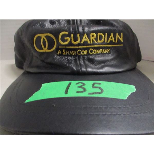 BLACK LEATHER HAT "GUARDIAN"