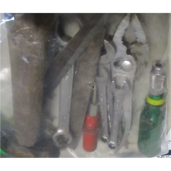 PLASTIC BAG C/W ASSORTED TOOLS