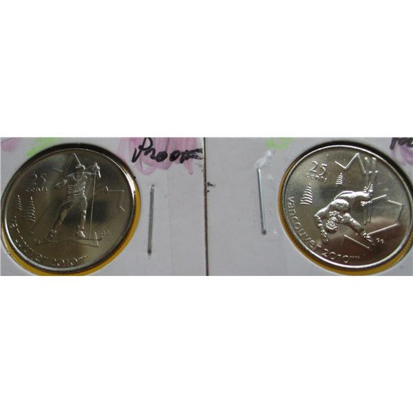 2010 PROOF CAMEO OLYMPIC SKIING QUARTER SET