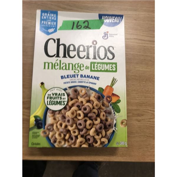 SHELF PULLS (AS IS):  CHEERIOS VEGGIE BLEND BLUEBERRY BANANA CEREAL (300G) - BOX