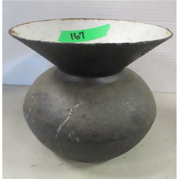 ANTIQUE:  CAST IRON SPITOON