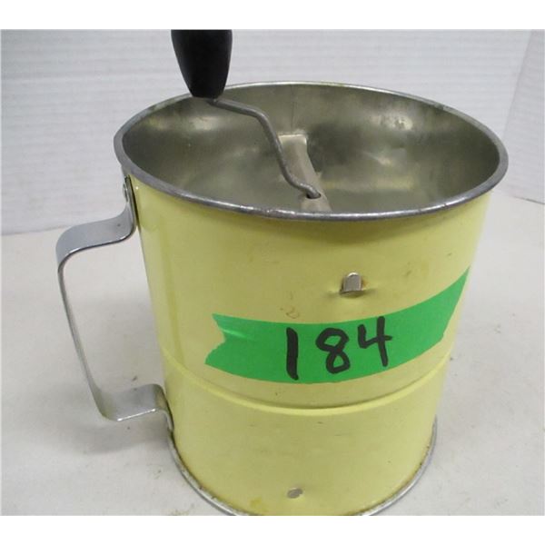 COLLECTABLE:  YELLOW FLOUR SIFTER