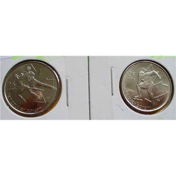 2010 PROOF CAMEO OLYMPIC SKIING QUARTER
