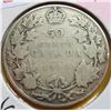 Image 1 : 1919 CANADA KING GEORGE V SILVER HALF DOLLAR