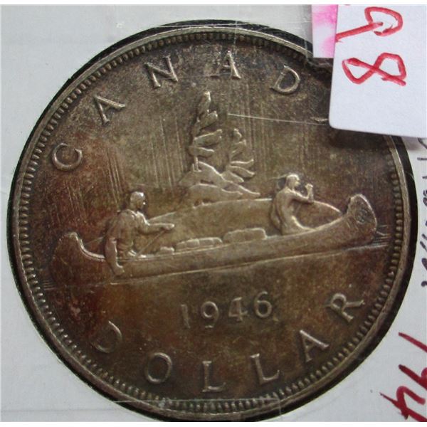1946 SCARCE KING GEORGE VI SILVER DOLLAR