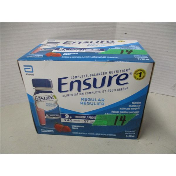 NEW:  ENSURE REGULAR STRAWBERRY FLAVOR (6 BOTTLES X 235 ML) - BUNDLE
