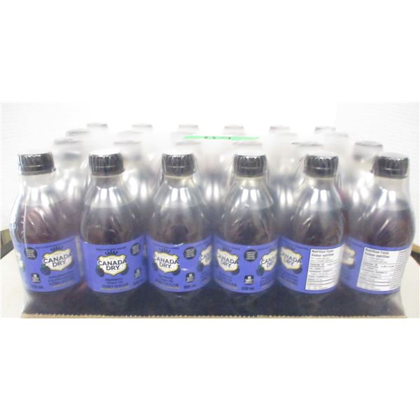FREIGHT DAMAGE (AS IS):  CANADA DRY BLACKBERRY GINGERALE (24 BOTTLES X 500 ML) - CASE