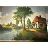 Image 1 : Country Landscape Painted Wall Hanging