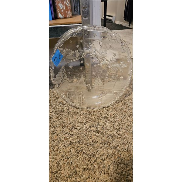 Glass Serving Platter: Christmas