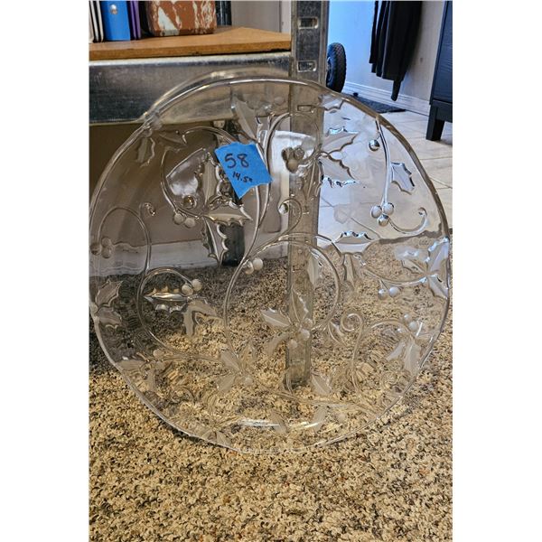Large Serving Platter: Christmas Holly