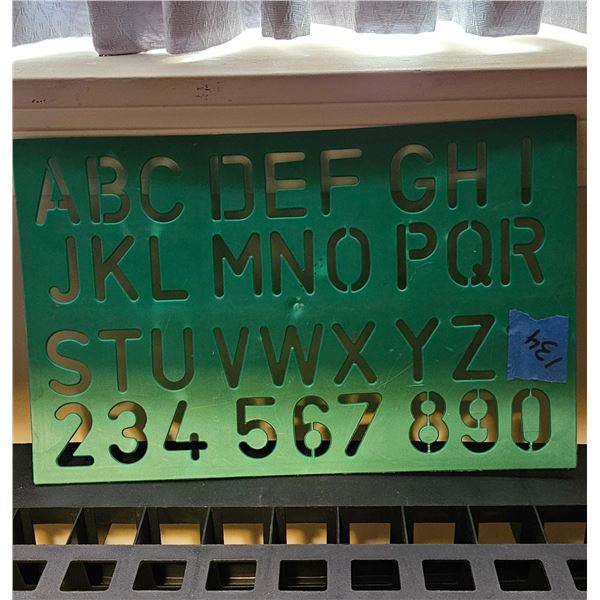 Plastic Letter/Number Stencil