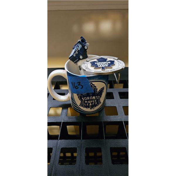 Toronto Maple Leaf Mug Collectable with Belt Buckle, PEZ dispenser