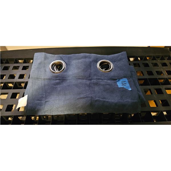 Navy Suede Curtains - Short - 1 pair