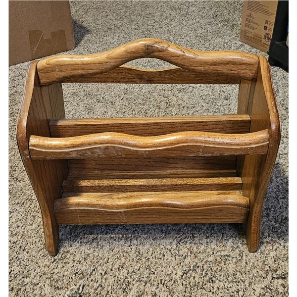 Wooden Magazine Rack