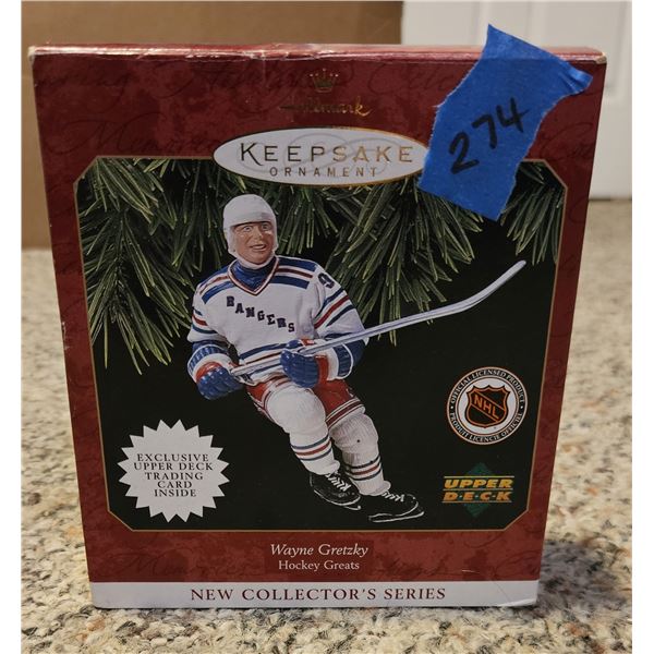 NHL Collector Series Christmas Ornament: Wayne Gretzky # 9 New York Rangers