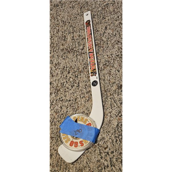 NHL Ottawa Senators Mini Hockey Stick and 2 coasters