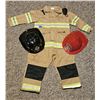 Image 1 : Halloween Costume Youth: Fireman Jacket, Pants and Helmet Size 5 - 6