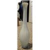 Image 1 : Frosted Glass Vase - Tall narrow neck