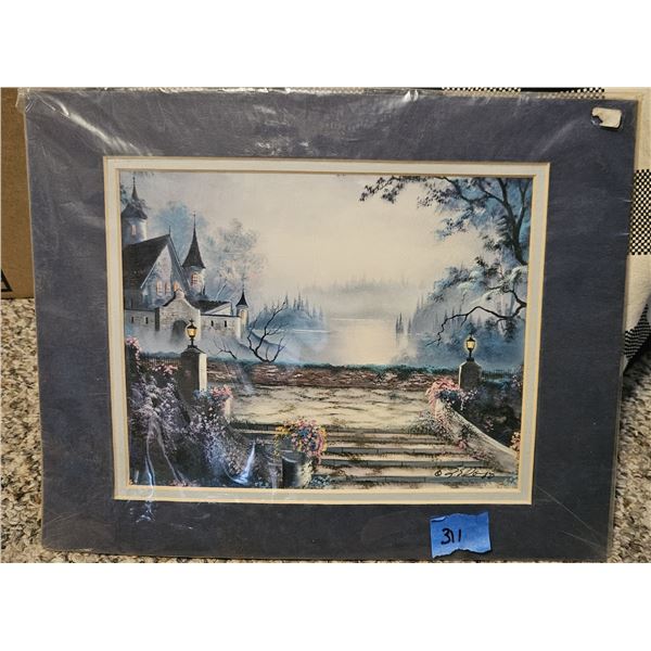 Wall Hanging Picture with Mat *unframed*