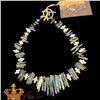 Image 1 : 18" Midnight Crystal & Pearl Choker Necklace