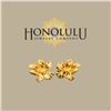 Image 1 : 14k Gold Plated Sterling Silver Flower Earrings