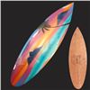Image 1 : 7" x 24" Autographed “Sunrise Over Lanikai” Surfboard Art