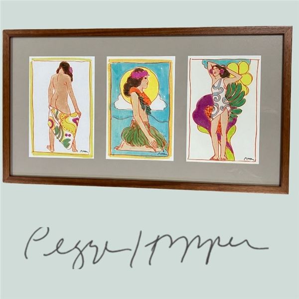 Framed “Summer '79 Towel - Sun” print, 18" x 33"