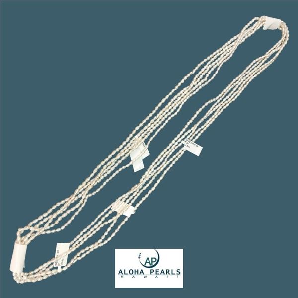 Five Keshi Pearl 32"  Necklaces