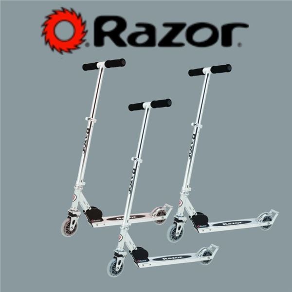 Three Razor Kick Scooters