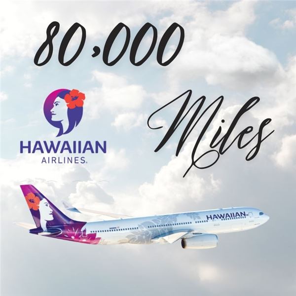80,000 Hawaiian Airlines Miles