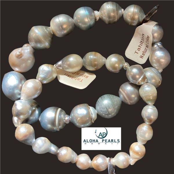 Two Tahitian Multi-Color Pearl Bracelets