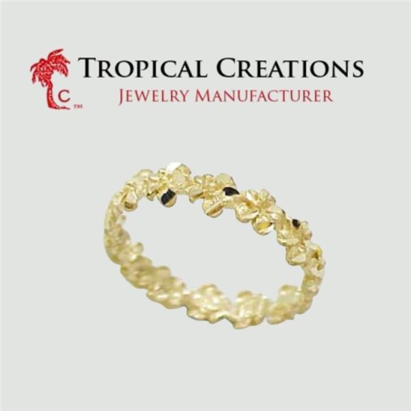 14K Gold-Plated Hawaiian Heirloom Ring, Size 7