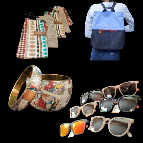 Lightweight Backpack, Bangles and Eco Eyewear